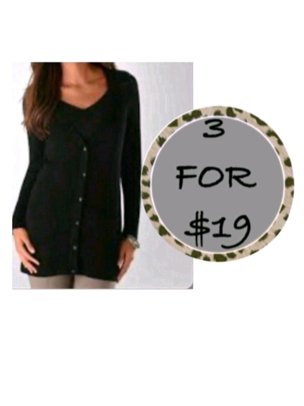 3/$19 Soma boyfriend Button-Up Cardigan sweater